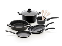 Stone Leged Black - 10 делен Сет садови за готвење