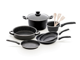 Stone Legend Black - 10 делен Сет садови за готвење