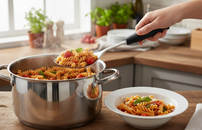 Лажица за цедење и сервирање